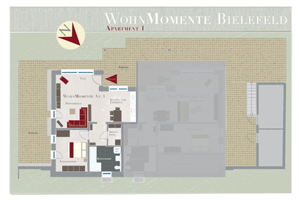 Boardinghouse WohnMomente · Bielefeld · grafik © by silvia priebe.